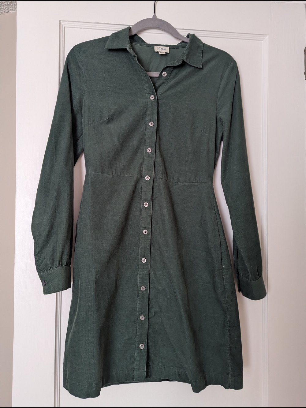 J. Crew Long-Sleeve Courderoy Dress